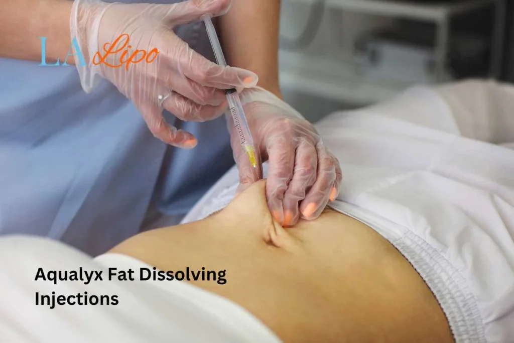 woman having fat dissolving injections Lutterworth in the stomach