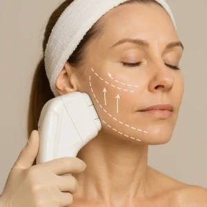 Woman having HI-FU to reduce wrinkles call LA LIPO Lutterworth Now!