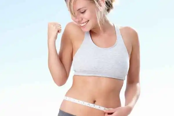 woman happy after fat reduction treatment Lutterworth