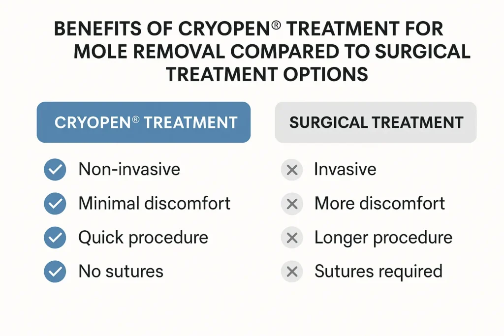 Benefits of facial mole removal Lutterworth - call our team today to book a consultation