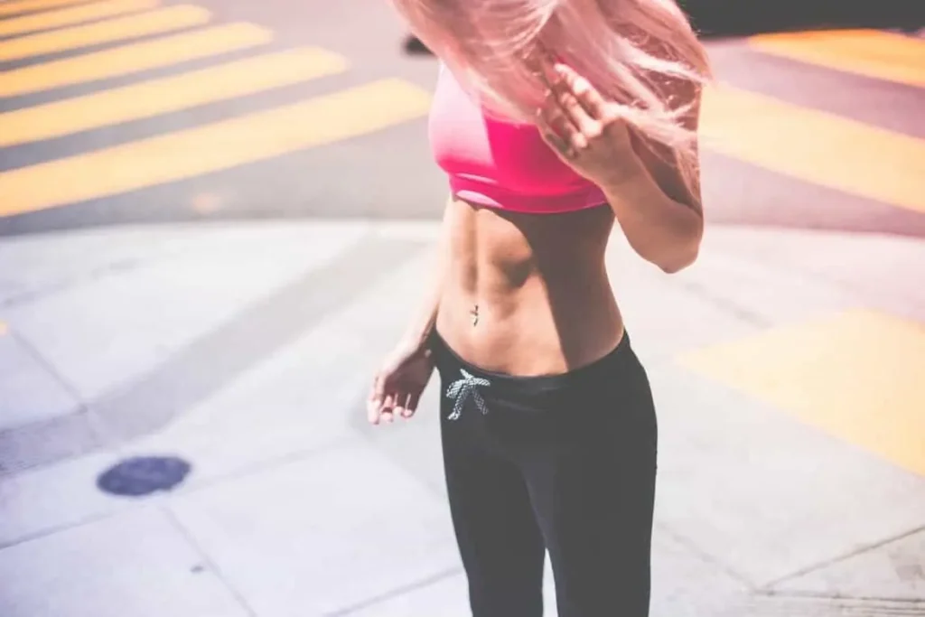 Woman with toned stomach after LA-EMS Body Sculpting Treatment Lutterworth